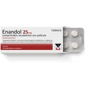 ENANDOL 25 mg 10 COMPRIMIDOS RECUBIERTOS